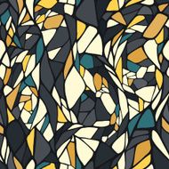 Seamless pattern with bright colorful hand drawn abstract geome N3
