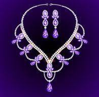 feminine vintage necklace with large precious stones