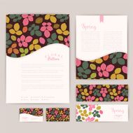 Set of floral vintage wedding cards invitations N2