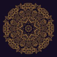 Gold indian mandala