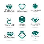Diamond vector icons set N4