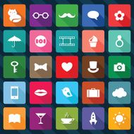 Set of square icons