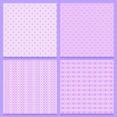 Lacy textures on pink background set of 4 seamless patterns