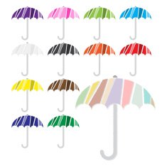 Vector set of umbrella icon