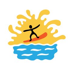 surfer on the wave vector illustration N2