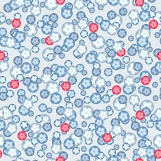 Blue flowers pattern N8