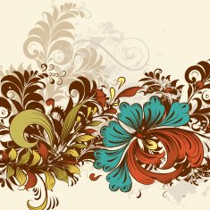 Beautiful fashion vector pattern with flowers