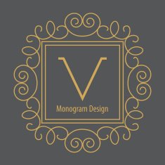 luxury monogram design template elegant lineart business sign bo N17