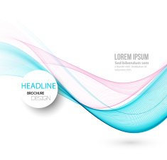 Abstract curved lines background Template brochure design N25