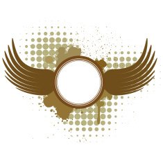 Abstract vector background with wings