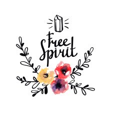 Rustic logo template with watercolor flowers and branches N2