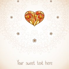 Romantic placecard with heart N2