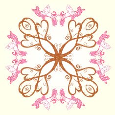 Bird and heart decoration