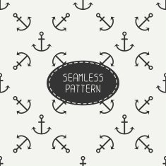 Geometric line vector seamless pattern with hipster anchor Wrapping paper N4