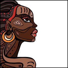 Profile of beautiful African woman N13