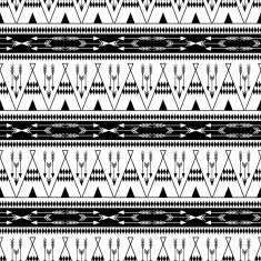 Striped tee pee monochrome native american summer tent pattern