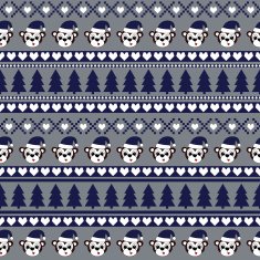 Cute background for winter holidays with cartoon monkeys