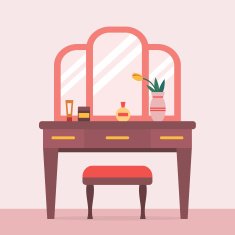Woman boudoir with table N3