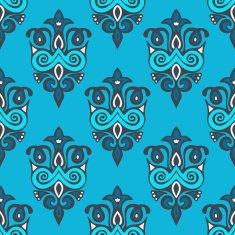 vintage seamless damask vector pattern