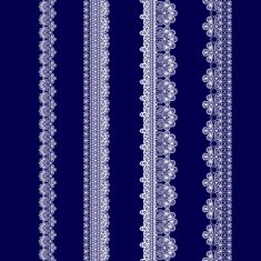 set of white lace ribbons