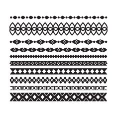 Set of vector borders and lines Design horizontal elements
