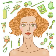 Cosmetic fashion curly girl N2
