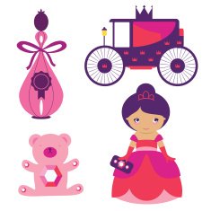 Princess clip art illustrations