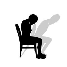 Vector silhouette of a woman N864
