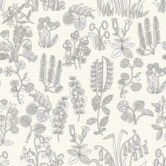 Vector seamless pattern of little flowers in Shabby chic style