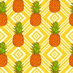 Tropical Pineapples Background N4