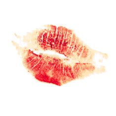 Woman lips on white background Lipstick kiss N4