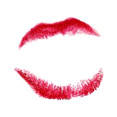 Woman lips on white background Lipstick kiss N6