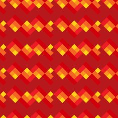 Red and yellow seamless geometric pattern with lines