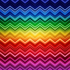 Abstract rainbow zig-zag warped stripes ethnic pattern backgroun