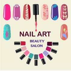 Nails art beauty salon background N2