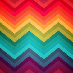 Abstract rainbow zig-zag warped stripes ethnic pattern backgroun N2