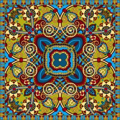 Traditional ornamental floral paisley bandanna Square ornament N98
