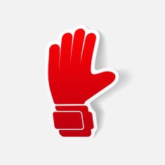 realistic design element gloves N44