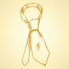 Sketch tie vector vintage background