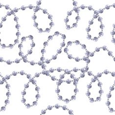 Silver chains on white background N5