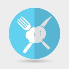 chef hat icon on a white background N5