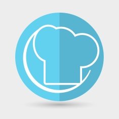 chef hat icon on a white background N6