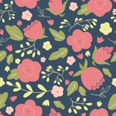 Seamless Floral Pattern with Roses N11