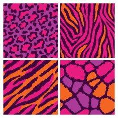 Animal Fur Textures in Wild Colors