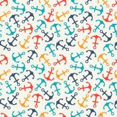Seamless vector pattern of anchor shape and line N4