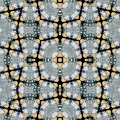Decorative background tile with beaded pattern in silver and gold