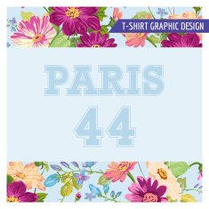 Floral Shabby Chic Graphic Design - for t-shirt fashion prints N11