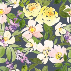 Watercolor flower pattern N124