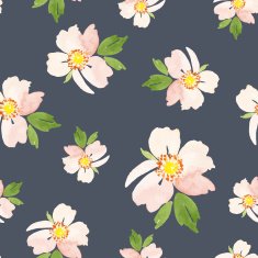 Watercolor flower pattern N125