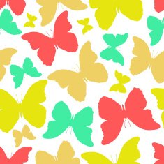 Seamless pattern with decorative colorful butterflies N12